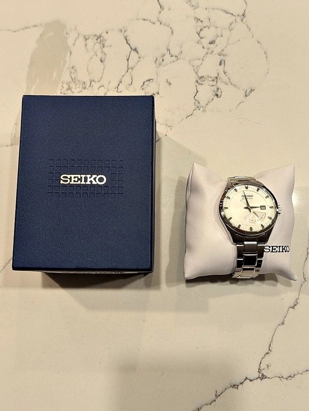 Seiko SRN043 Men's Silver & White Watch